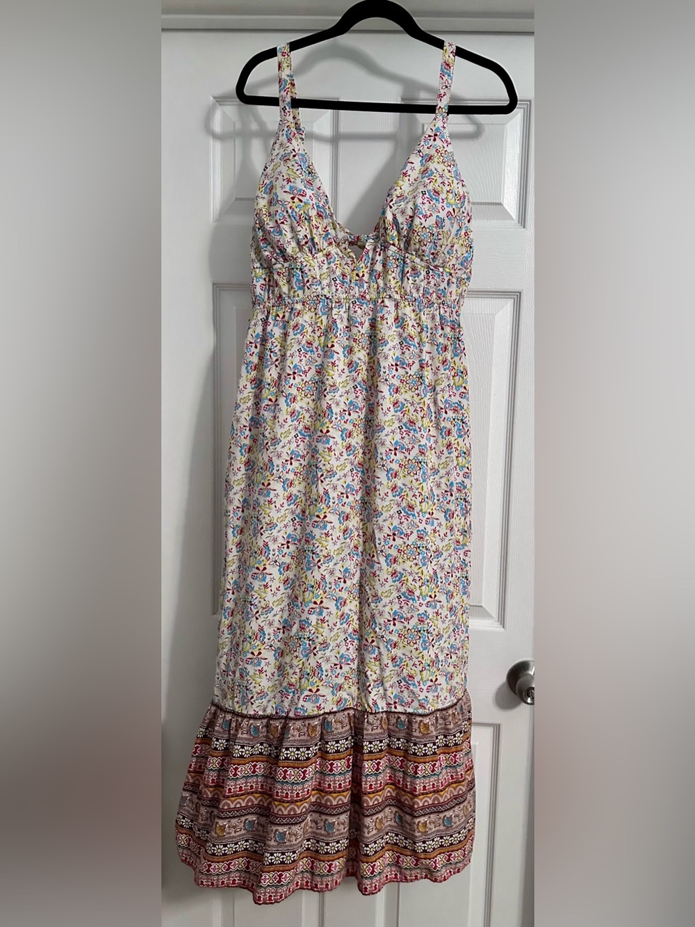 Floral BOHO Sundress Multicolor Print, As U Wish - Size 1X